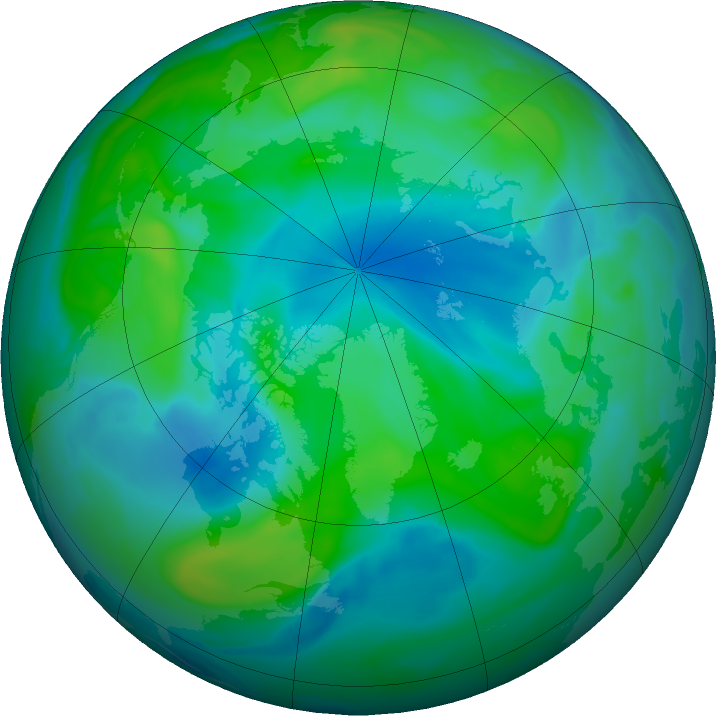 Arctic ozone map for 08 September 2017